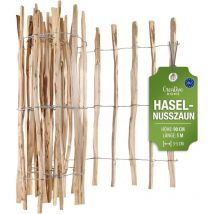 Haselnuss Holzzaun 90 Cm X 5 M, Lattenabstand 3-5 Cm