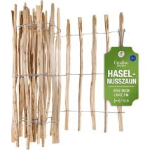 Haselnuss Holzzaun 90 Cm X 5 M, Lattenabstand 7-9 Cm