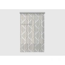 Creative, rideau imprimé vaguelettes et rayures marrons clair 140x245 cm, 1 pièce