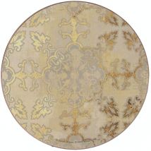 Creative Tops - Juego de Posavasos con Respaldo de Corcho, 4 Unidades, 12 cm, diseño de Impresiones Doradas, Redondas, Dorado/Gris