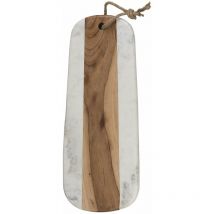 Naturals Long Marmo Acacia Serve Board, Bianco - Creative Tops