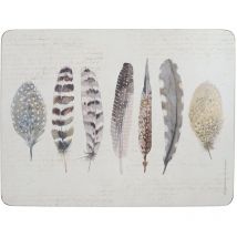 Set de 6 tovagliette, retro in sughero, design de vini pregiati, Multicolore, Tovagliette medie - Creative Tops