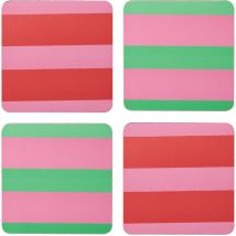 Premium-Untersetzer 4er-Pack – Korkunterlage – Streifendruck – Stilvoller Tischschutz – Kreative Designs