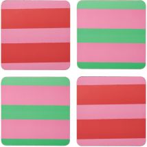 Creative tops stripe print pack of 4 premium coasters