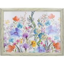 Vassoio Imbottito Con Cuscino E Motivo Floreale, 44 X 34 Cm, Multicolore - Creative Tops