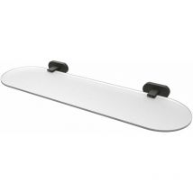 Glasablage Waschtisch Wandmontage Schwarz - Milchglas - Creavit