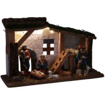 Crèche de Noël avec led, 7 figurines