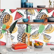 Stickerdecofr - Crédence à Coller Fruits Medley 400 x 60 cm