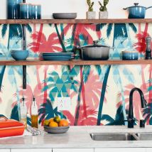 Stickerdecofr - Crédence à coller Palmier Géométrique 400 x 60 cm