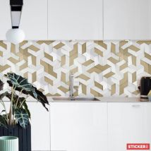 Stickerdecofr - Crédence Adhésive 3D Isométrique 300 x 50 cm