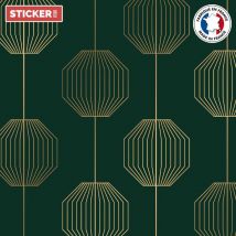 Credence Adhesive Art Deco Lampe 100 x 60 cm Vert