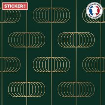 Crédence Adhésive Art Déco New York 100 x 60 cm Vert