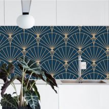 Stickerdecofr - Credence Adhesive Art Deco Palmes 300 x 50 cm