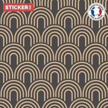 Stickerdecofr - Crédence Adhésive Art Déco Paris 400 x 40 cm Gris