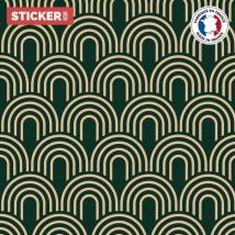 Stickerdecofr - Crédence Adhésive Art Déco Paris 300 x 50 cm Vert