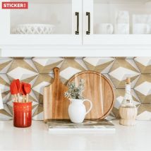 Stickerdecofr - Crédence Adhésive Bois Hexagone 300 x 50 cm