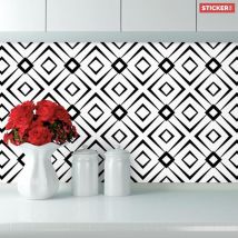 Crédence Adhésive Diamant Abstrait 100 x 60 cm