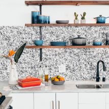 Crédence Adhésive Granit Blanc 200 x 50 cm