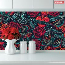 Stickerdecofr - Crédence Adhésive Mafia Coloré 400 x 50 cm