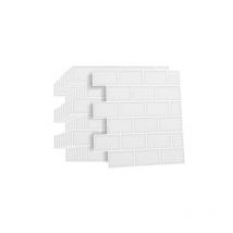 Crédence adhésive murale effet carrelage métro blanc 10 pcs 30x30 cm