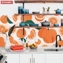 Crédence Adhésive Orange 200 x 60 cm