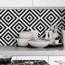 Crédence Adhésive Scandinave 200 x 40 cm Noir