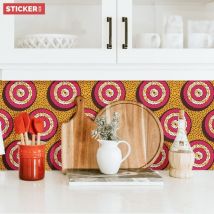 Stickerdecofr - Crédence Adhésive Wax Africain 300 x 50 cm