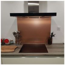 Alucouleur - Crédence Composite Aspect Alu Cuivre Brossé - Hauteur 60 cm x Largeur 100 cm