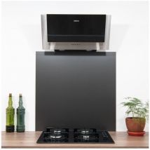 Alucouleur - Crédence Composite Aspect Alu Anodisé Brossé Gris - Hauteur 40 cm x Largeur 130 cm