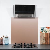 Alucouleur - Crédence Composite Aspect Alu Rose Brossé - Hauteur 40 cm x Largeur 80 cm