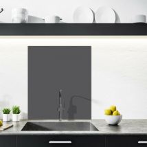 CREDENCE CUISINE ALUMINIUM GRIS FONCE (CREDALUGRISFONCE).- - 60 x 70 cm