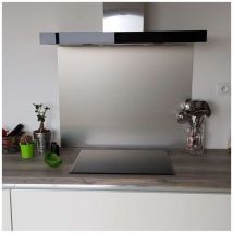 Alucouleur - Crédence Composite Aspect Alu Brossé - Hauteur 35 cm x Largeur 140 cm