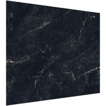 Allboards - Crédence Fond de Hotte en Verre Trempé 60x65cm avec Motif Marbre Noir