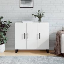 Bonnevie - Credenza Armadietto Buffet Moderna Bianca 90x34x80 cm in Legno Multistrato -DVB92970