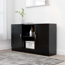 Credenza Armadietto - Mobile da Cucina Nera 120x30,5x70 cm in Truciolato