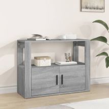 Bonnevie - Credenza bassa,Armadietto,Mobile da Cucina Grigio Sonoma 80x30x60 cm in Legno Multistrato -BY25016
