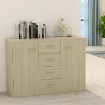 Bonnevie - Credenza Buffet - Mobile da Cucina Rovere Sonoma 88x30x65 cm in Truciolato BV482750