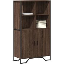Vidaxl Credenza Rovere Marrone 79,5x35,5x137,5 Cm In Legno Multistrato