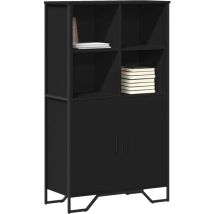 Vidaxl Credenza Nera 79,5x35,5x137,5 Cm In Truciolato