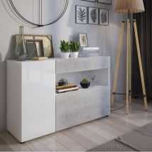 Credenza johnny bianco e cemento