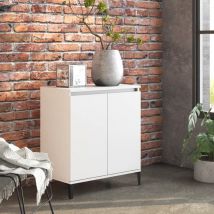 Bonnevie - Credenza Madia ,Buffet da cucina ,Bianca 60x35x70 cm in Legno Multistrato ITD88606