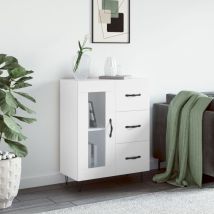 Furniture Limited - Credenza Bianca 69,5x34x90 cm in Legno