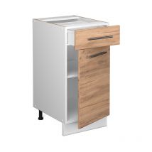 Mobiletto base per cucina Fame-Line, Quercia dorata, 40 cm senza piano di lavoro, Vicco