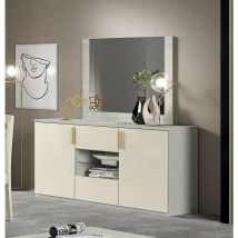 Credenza quercia bianca L.180 - 2 ante e 2 cassetti - Dream