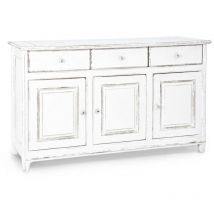 Iperbriko - Credenza rustique avec 3 portes et 3 tiroirs - 150x45x90 cm