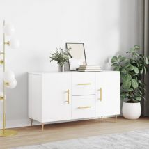 Credenza,Madia per salotto,Buffet da cucina Moderna Bianca 100x36x60 cm in Legno Multistrato MCI352260 BonneVie