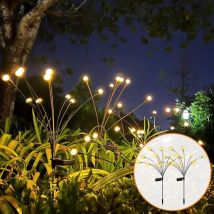Crediri 2er-Pack Firefly-Solarleuchten für den Außenbereich, LED-Firefly-Solarleuchte zum Einstecken, Firefly-Solarleuchte, Solarleuchten für den