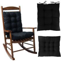 Crediri Schaukelstuhlkissen, Sitz-/Rückenkissen mit Bändern, Loungesesselkissen-Set, gepolstertes Terrassenstuhlkissen