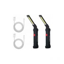 Ymyny - Crediri x Linterna de trabajo led recargable para taller, luz de trabajo led con base magnética, lámpara de inspección para senderismo y