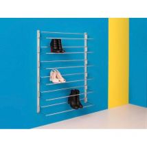 Crémaillères pour range chaussures - Décor : Gris alu - Largeur : 30 mm - Longueur : 1120 mm - Matériau : Aluminium Ambos